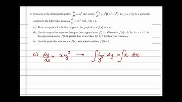 Calculus - AB Calculus AP Exam 2010 - Number 6