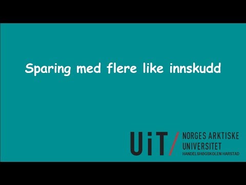 Video: Hvordan beregnes faste innskudd?