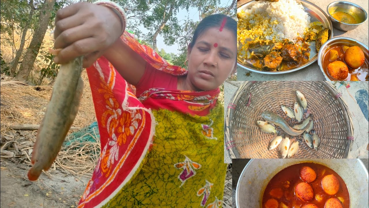 Magura machha jhola 🐟 au egg curry 🥰