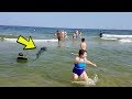 Rare Benny Great White Shark attack at the Jersey shore!  4k high def shark attack 8-29-18