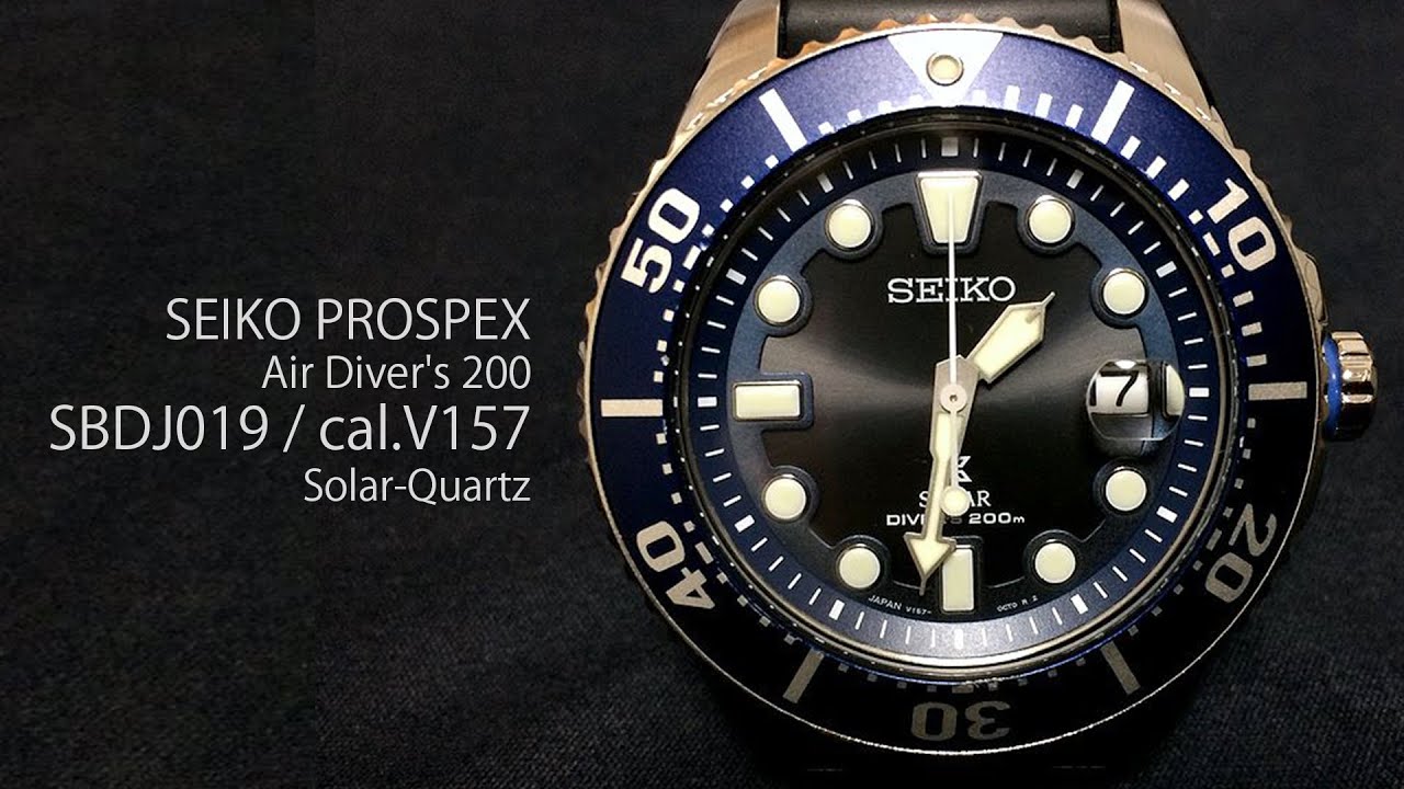 SEIKO PROSPEX Air Diver's 200m SBDJ019 Solar V157-0BT0 - YouTube
