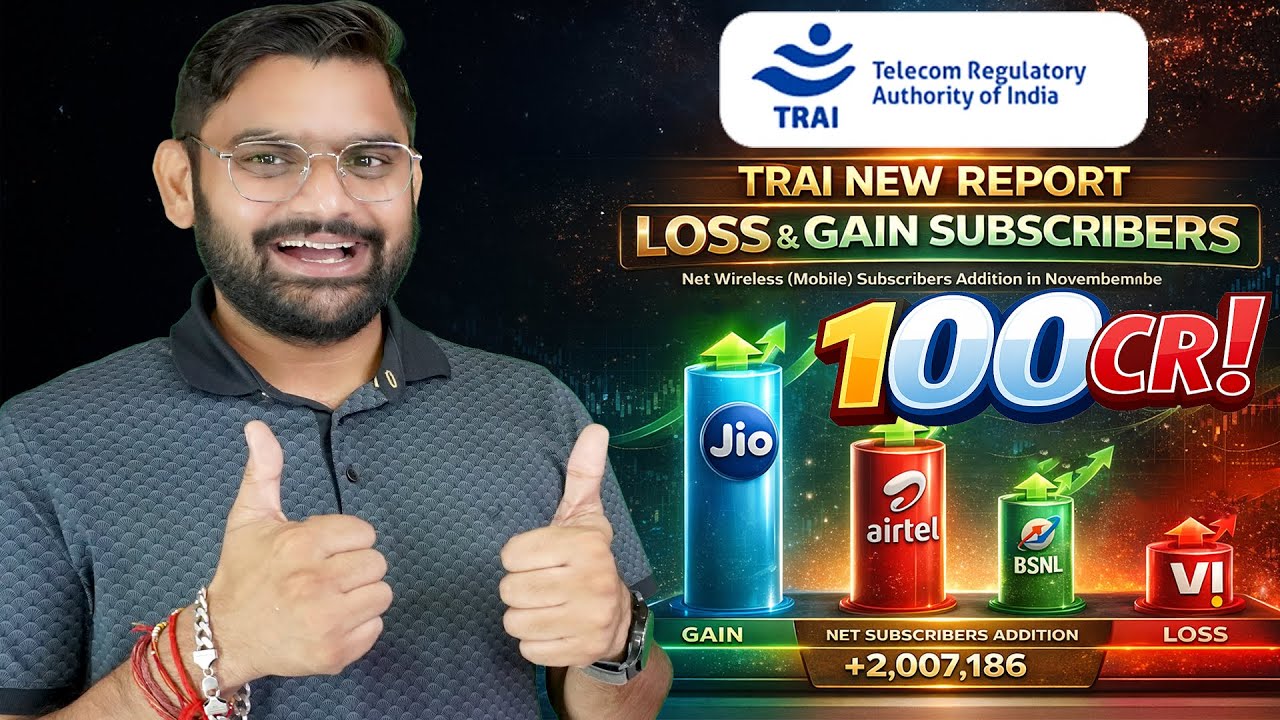 Telecom Boom in India! TRAI November 2025 Data | Who Gained, Who Lost?