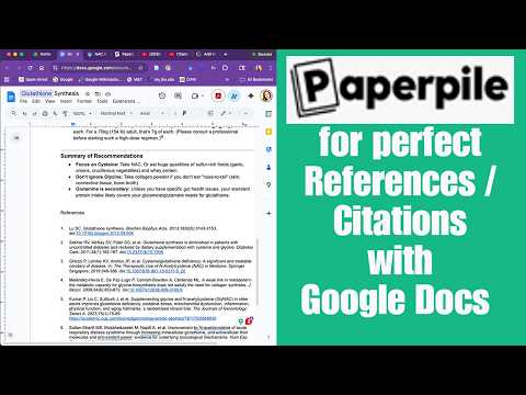 PaperPile for perfect References / Citations with Google Docs