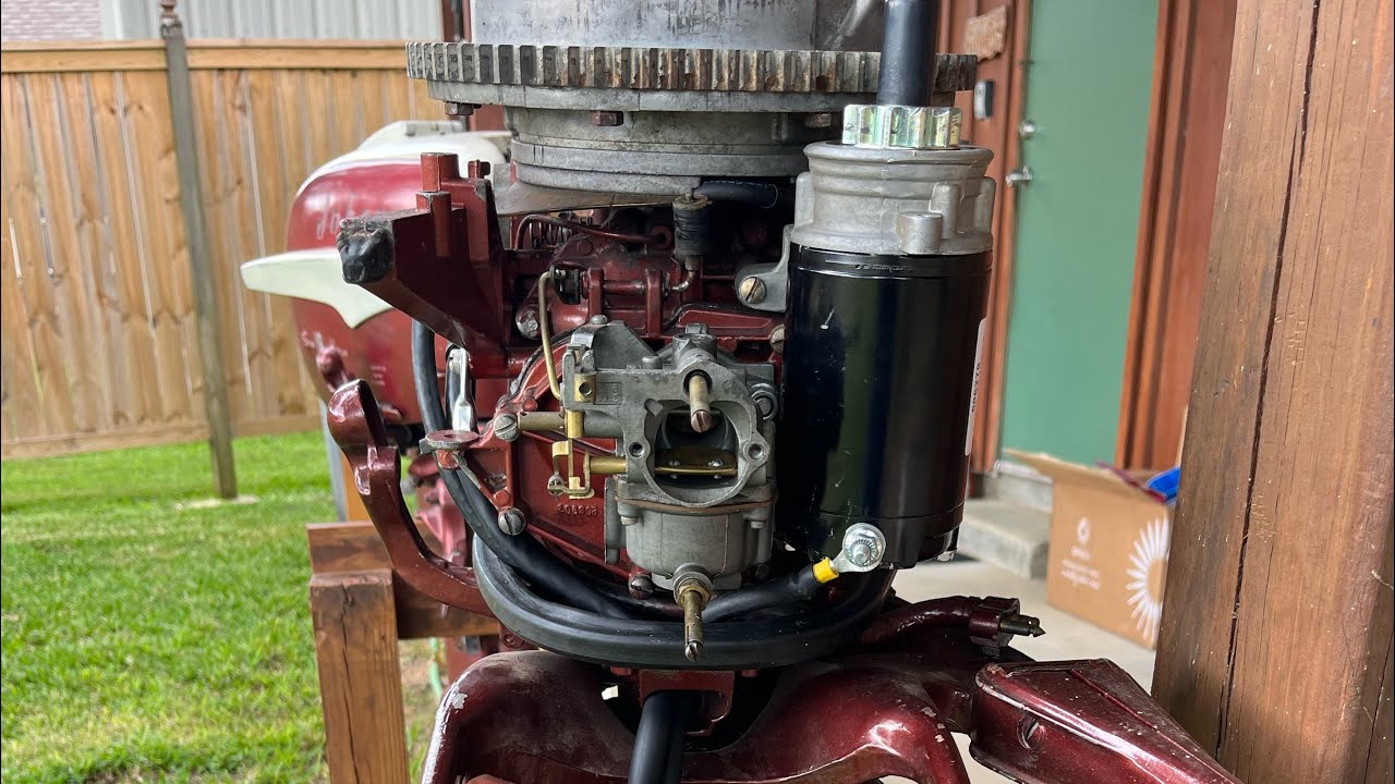 Upgrade to Electric Start 1957 18 HP Johnson Seahorse YouTube