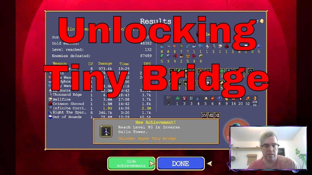 Vampire Survivors Unlocking the Tiny Bridge Stage - YouTube