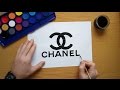 How to draw the Chanel logo (Comment dessiner un logo Chanel) - DIY Chanel logo