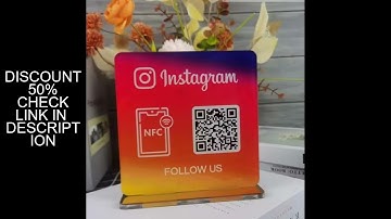 Custom Logo Google Review Sign NFC Tap Scan QR Code Various Social Media Acrylic Sign Review US ON G