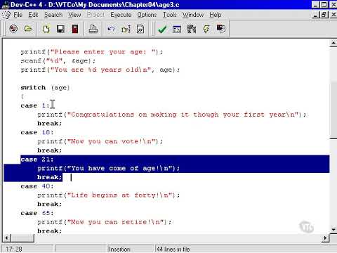 C Programming   Mark Virtue   Chapter 04 #04