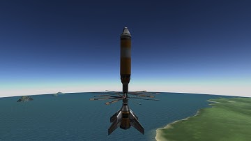 Kerbal Space Program - Propeller Boosted Rocket (PBR) with reusable flying booster