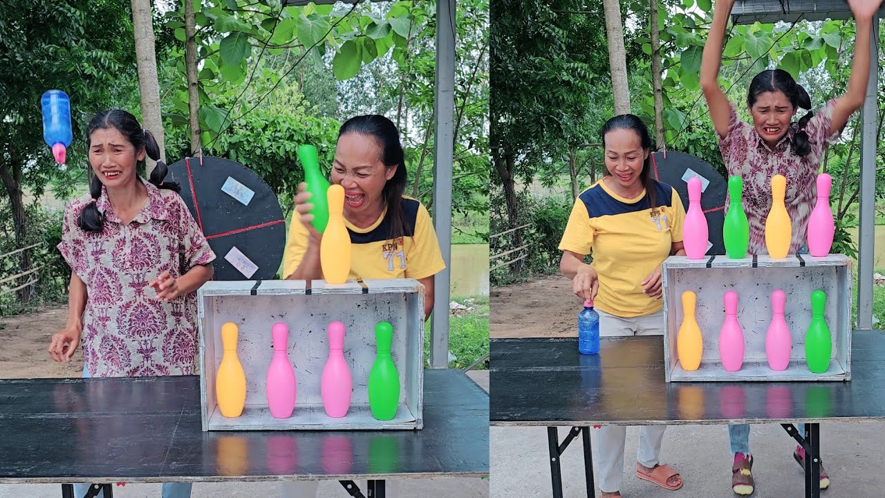 เกมตั้งขวดเรียงสีลุ้นรางวัล