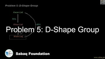 Problem 5: D-Shape Group, Accounting Lecture | Sabaq.pk
