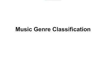 Music Genre Classification
