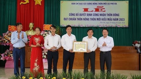 VIDEO: Lễ công bố và đón nhận Quyết định công nhận thôn Đông, xã Phú Đa đạt chuẩn thôn NTM kiểu mẫu.