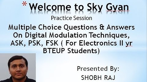 MCQ on Digital Modulation Techniques, ASK,PSK,FSK (BTEUP) l Diploma l Polytechnic l SkyGyan