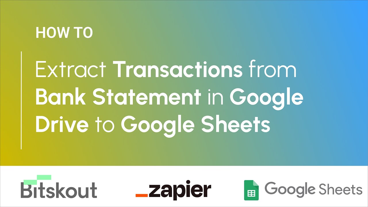 How to Extract Transactions from Bank Statements to Google Sheets in 10 minutes
