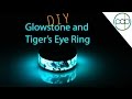 Making a Glowstone and Tiger's Eye Ring on a Lathe