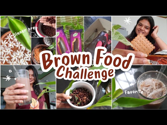24 Hours Brown Food Challenge 🤎 | දවසම දුඹුරු  පාට කෑම විතරයි, අන්තිමට පොඩ්ඩක් අවුල් වුනා 🙈 class=