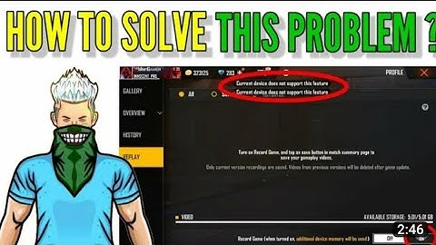 Current device doesn’t support this feature problem solve || free fire replay option on problem
