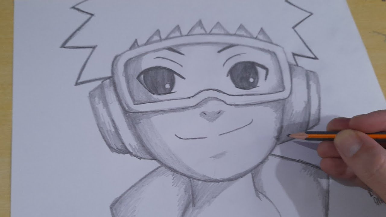 Como Desenhar o Obito Uchiha / Kakashi Hatake - Passo a passo 