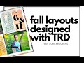 Scrapbook with ME | Fall layouts with Traci Reed Designs | Interactive spreads