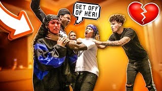 Abusive Girlfriend Prank In Front Of Company....gets Real Must Watch