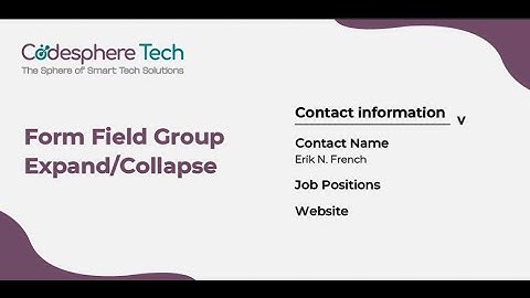 Form Field Group Expand/Collapse || Odoo