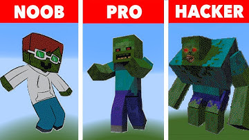 NOOB VS PRO VS HACKER Minecraft Pixel art 💥 Zombie