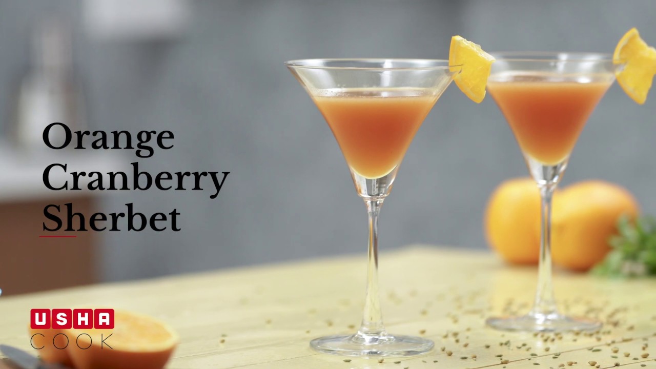 How to make Orange Cranberry Sherbet - YouTube
