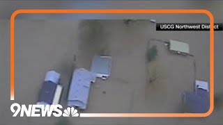 Family rescued from Washington floods
