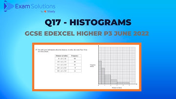 GCSE Edexcel June 2022 Higher Paper 3 Q17 - Histograms | ExamSolutions