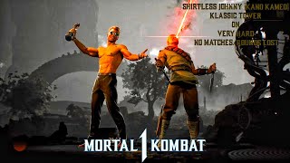 Mortal Kombat 1 - Shirtless Johnny (Kano Kameo) Klassic Tower On Very Hard No Matches/Rounds Lost