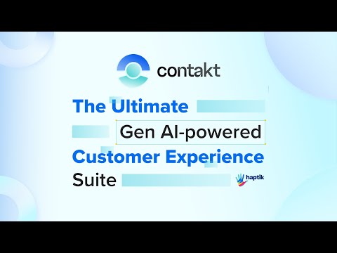 Introducing Contakt - A Generative AI CX Suite by Jio Haptik Social Video