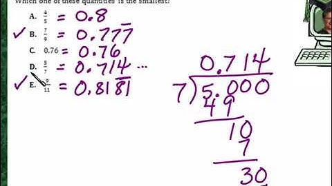 Praxis Application DEC019  Comparing decimal numbers & fractions