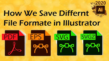 Adobe Illustrator class 102 how we save PDF EPS SVG and SVGZ file format in Urdu/Hindi
