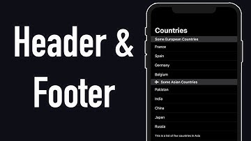 SwiftUI: How to add a Header and a Footer in a List?