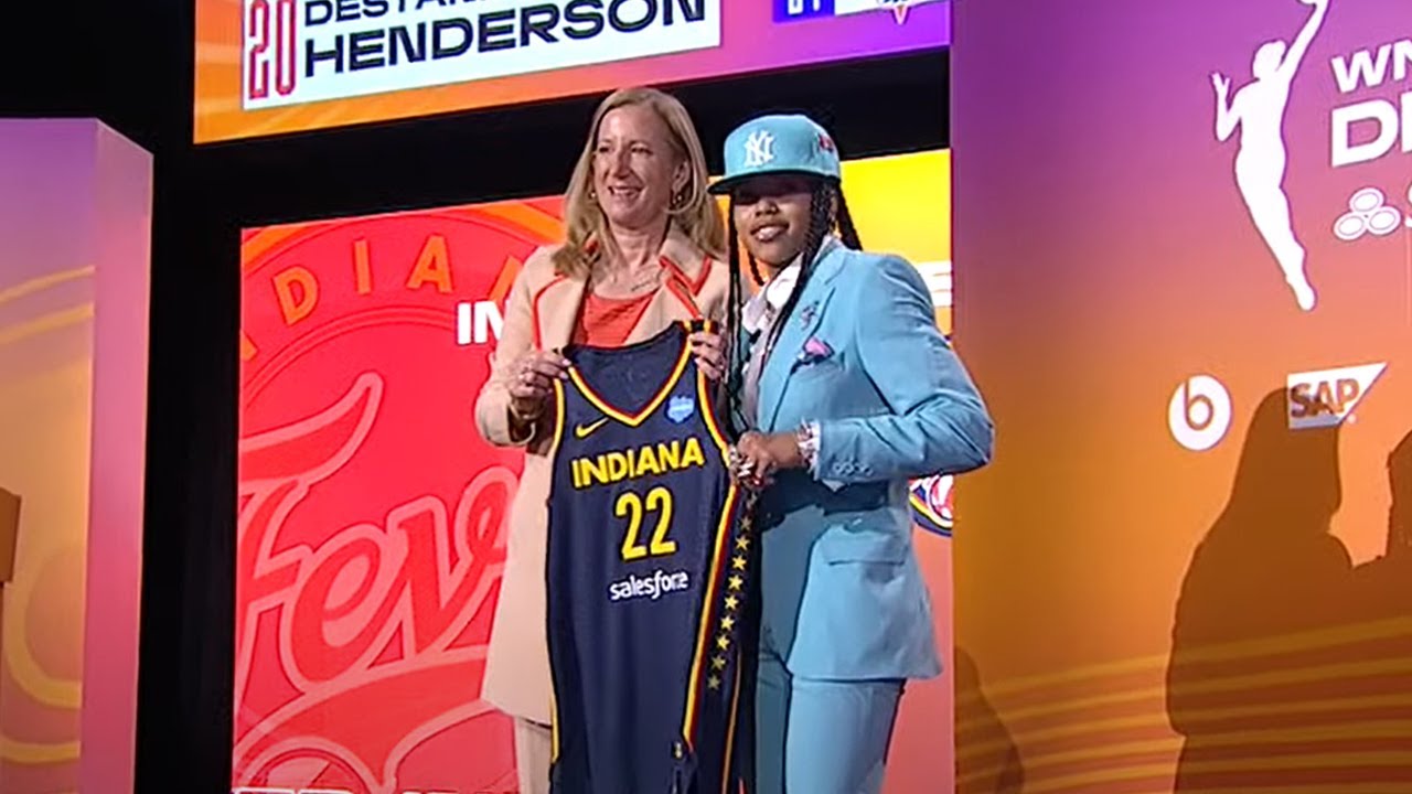 The Indiana Fever select Destanni Henderson with the No. 20 pick of
