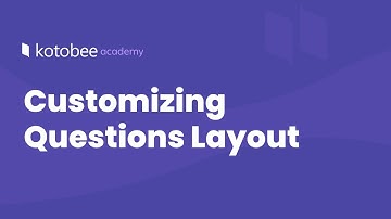 Customizing Questions Layout | Kotobee Academy