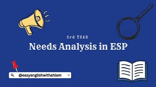 Information Needs Analysis in ESP (3rd year LMD) شرح بالعربي لأول مرة🤓📍 News
