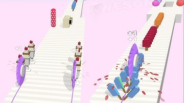 Twin Slicer_ASMR Slice Duo! Slicing Gameplay! very satisfying and relaxing ASMR games