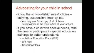 You can advocate for your child