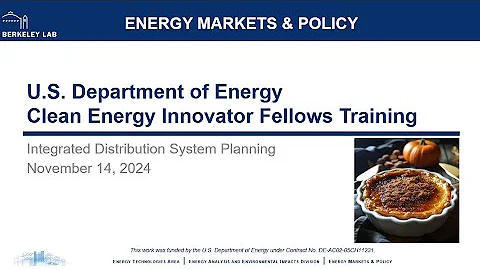 DOE Clean Energy Innovator Fellows: Integrated Distribution System Planning