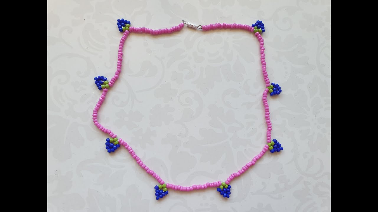 ÜZÜMLÜ BONCUK KOLYE YAPIMI DIY