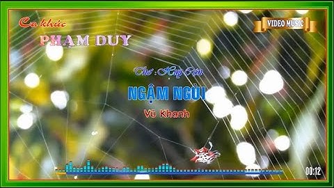 Ngậm ngùi - (Phạm Duy) - Vũ Khanh