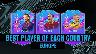 Best Player From Each Country (Europe)