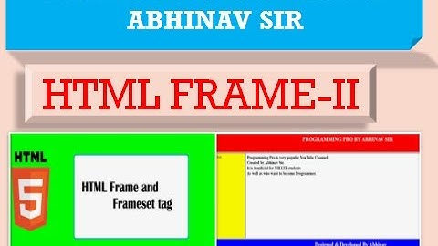 M2-R5 Web Designing & Publishing | How to Target Frame? | Programming Pro
