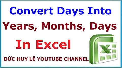 Convert days into years, months and days in Excel