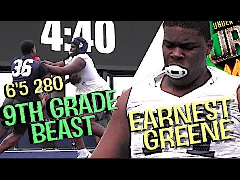 WOW !! 6'5 280 10 + Offers and ONLY a Freshman 🔥🔥 Earnest Greene III  St John Bosco UTR Spotlight
