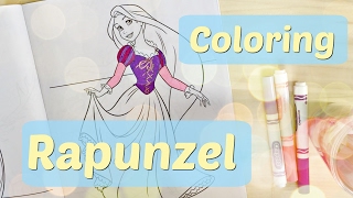 Speed Coloring Disney Princess Rapunzel Disney on Ice with Crayola Markers - Monkey Blossom