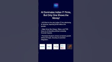 AI Dominates Indian IT Firms, But Only One Shows the Money!