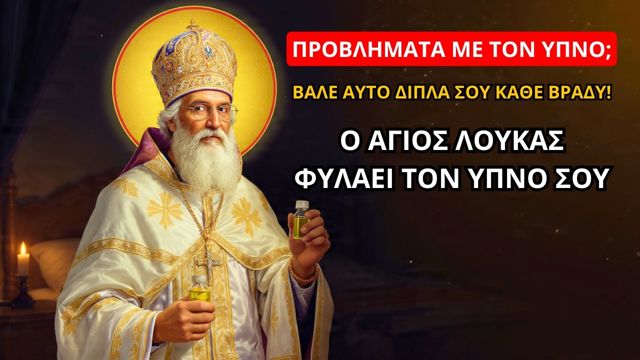 Άγιος Λουκάς: Αν έχεις προβλήματα με τον ύπνο, βάλε ΑΥΤΟ δίπλα σου κάθε βράδυ!